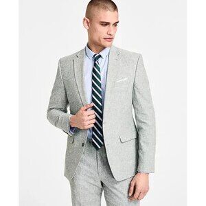 BAR III Men's Slim-Fit Linen Suit Jacket Size 42L In Green